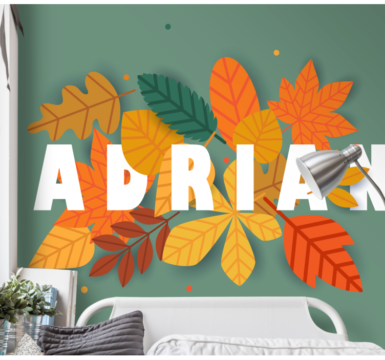 Autumn Leaf Arrangement wall mural - TenStickers
