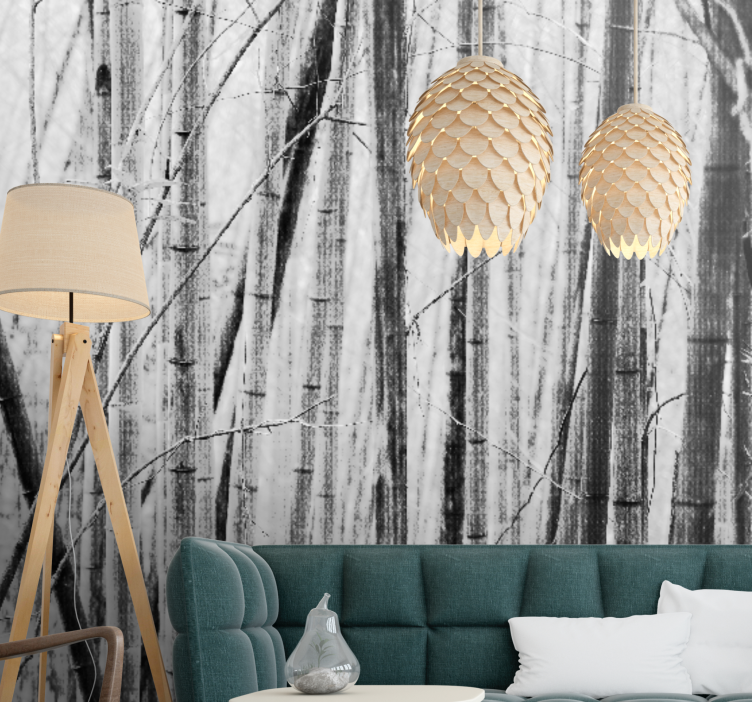 Bamboo wall mural bamboo forest design - TenStickers