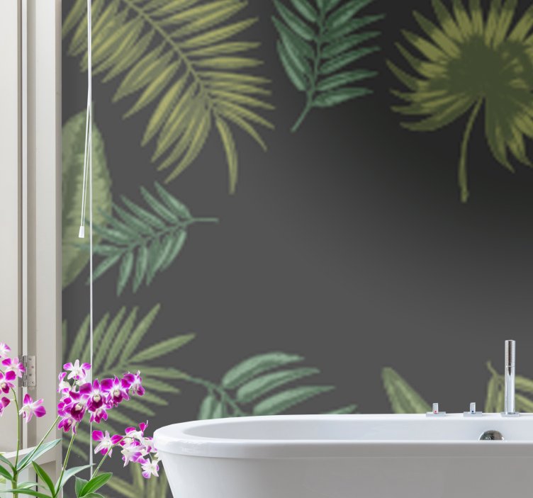 Banana vintage leaves living room wall mural - TenStickers