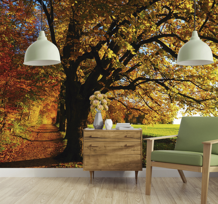 Beautiful autumn tree wall mural - TenStickers