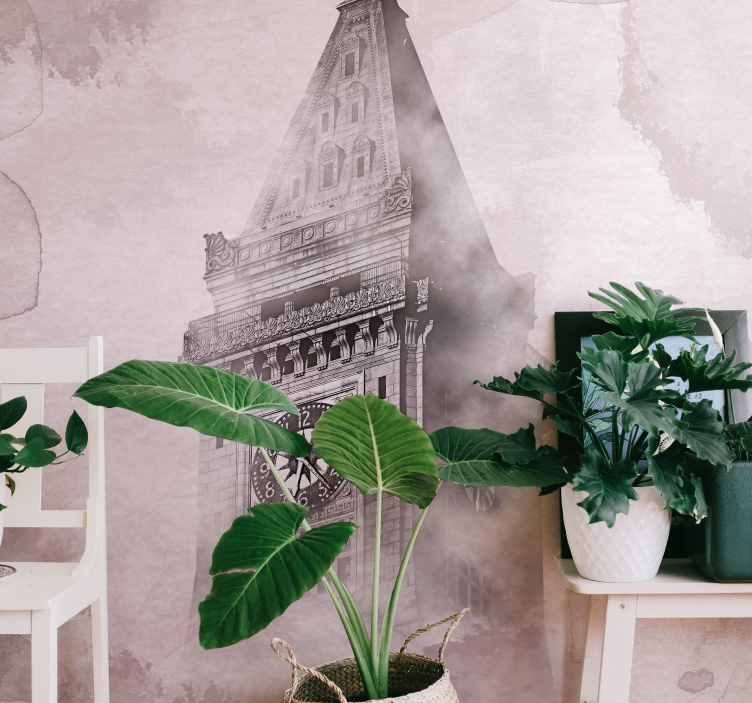 Big ben watercolor tone London Wall Mural - TenStickers