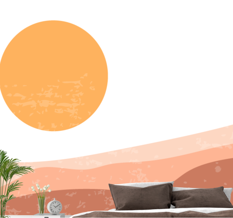 "Boho" sunset abstraction abstract wall murals - TenStickers