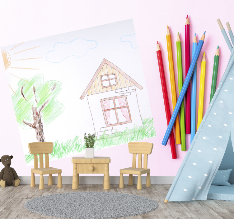 Child's Drawing Theme children wall mural - TenStickers