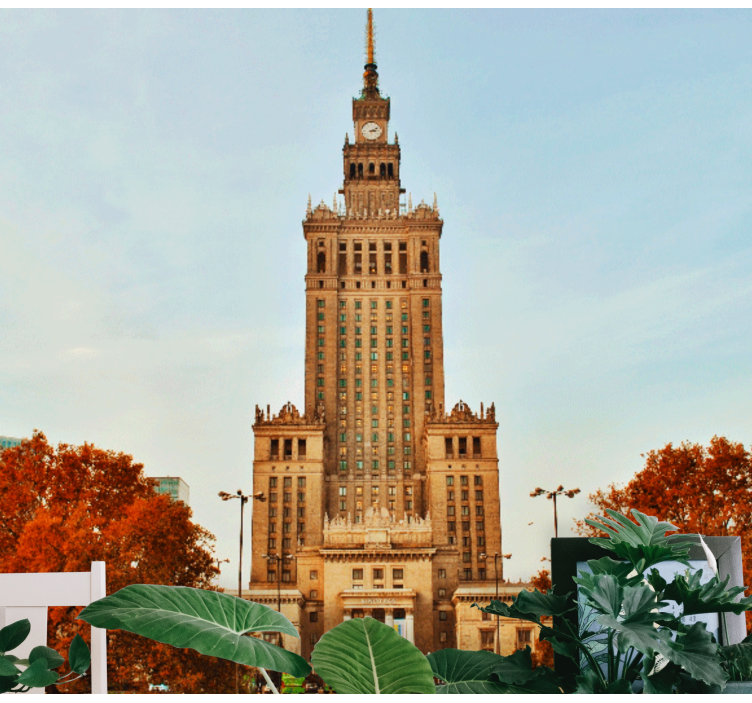 City wall mural palace of culture - TenStickers