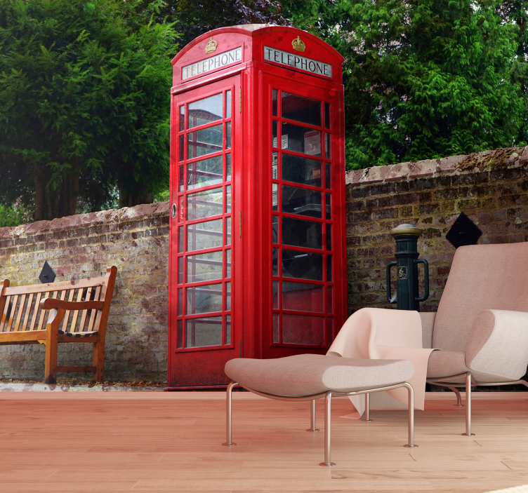 Classic Phone Booth london wall mural - TenStickers