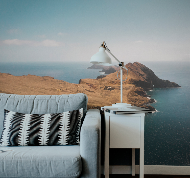 Coastal Mountain View landscape mural wallpaper - TenStickers