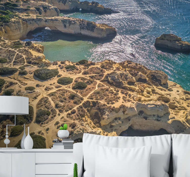 Coastal Rock Formation landscape mural wallpaper - TenStickers