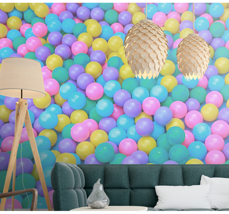 Colorful Playful Balls animal wall mural - TenStickers