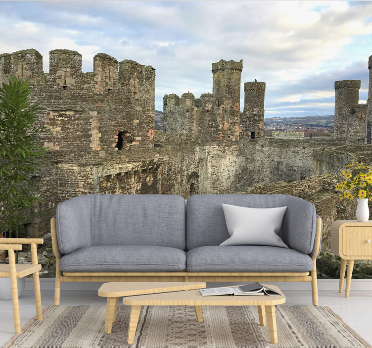 Conwy Castle photo wall mural - TenStickers