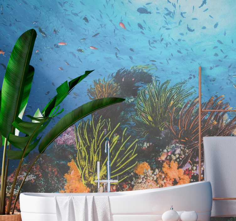Coral reef under the sea mural - TenStickers