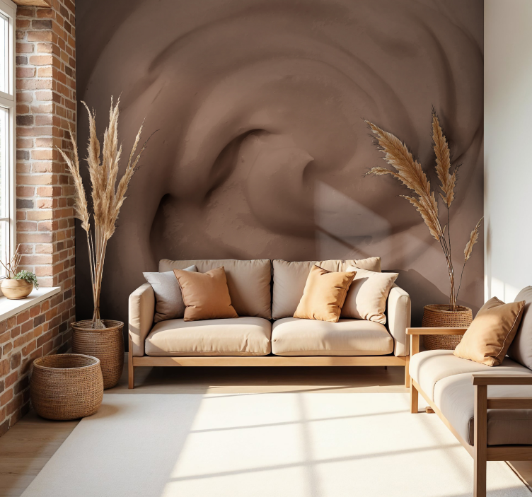 Cream texture mural for living room - TenStickers