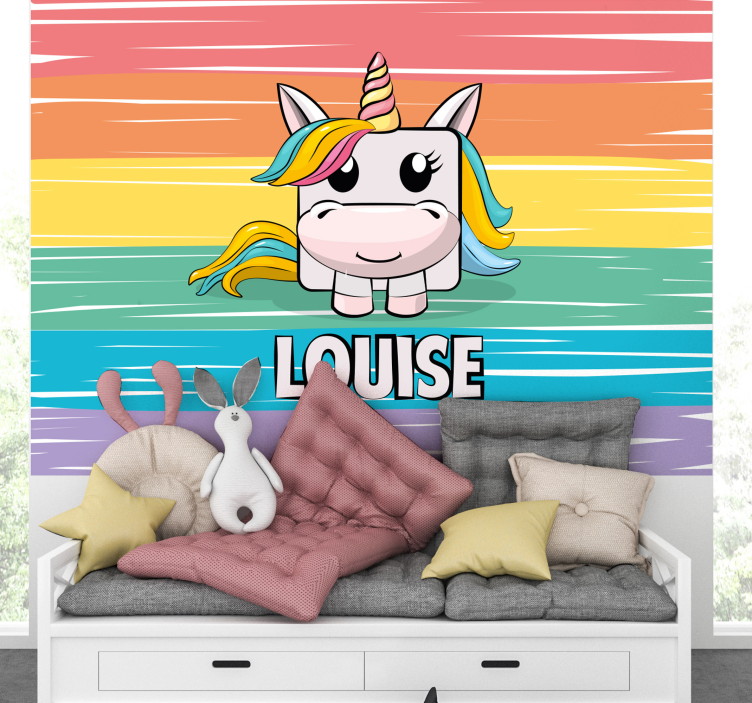 Cute Unicorn Design animal wall mural - TenStickers