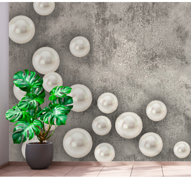 Delicate pearl arrangement wall mural - TenStickers