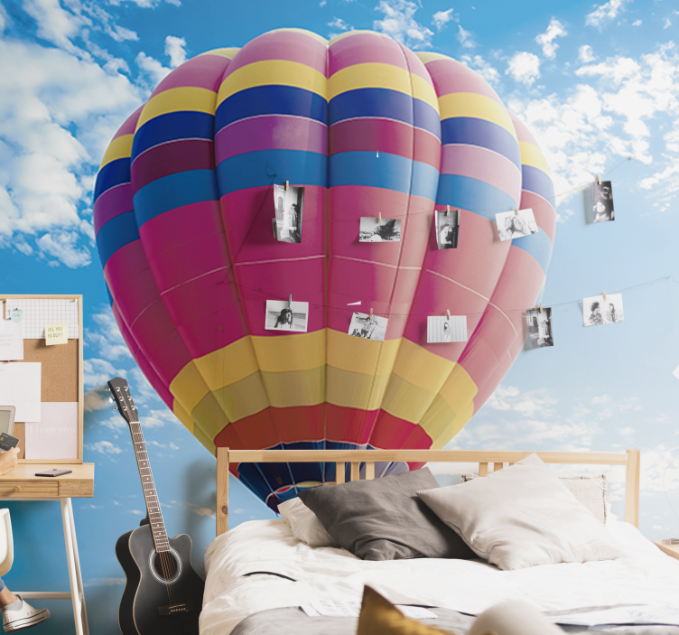 Dreamy Balloon Adventure sky mural - TenStickers