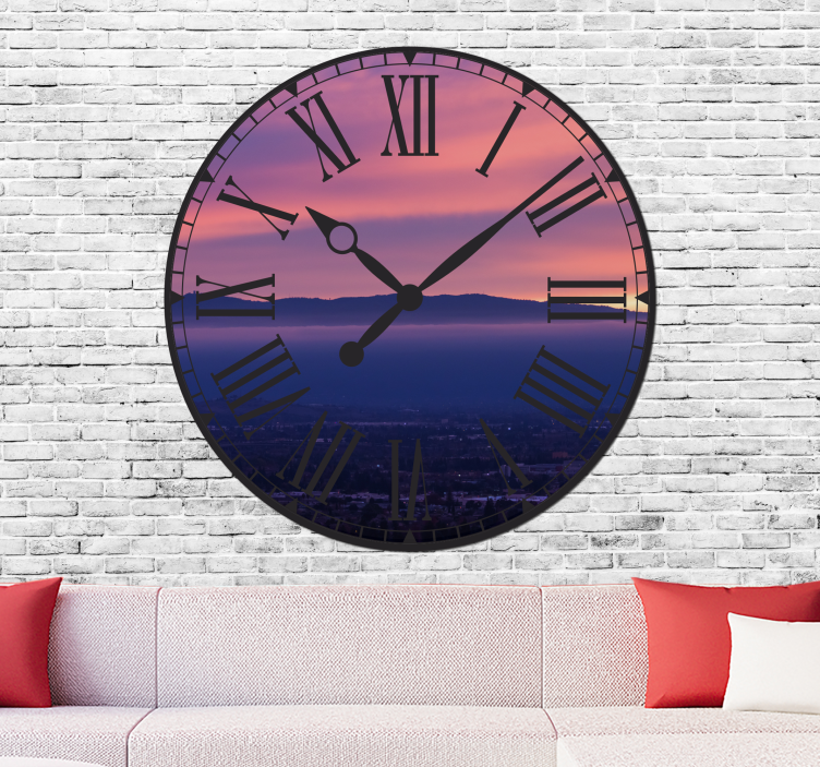 Elegant Roman Clock painting wall mural - TenStickers