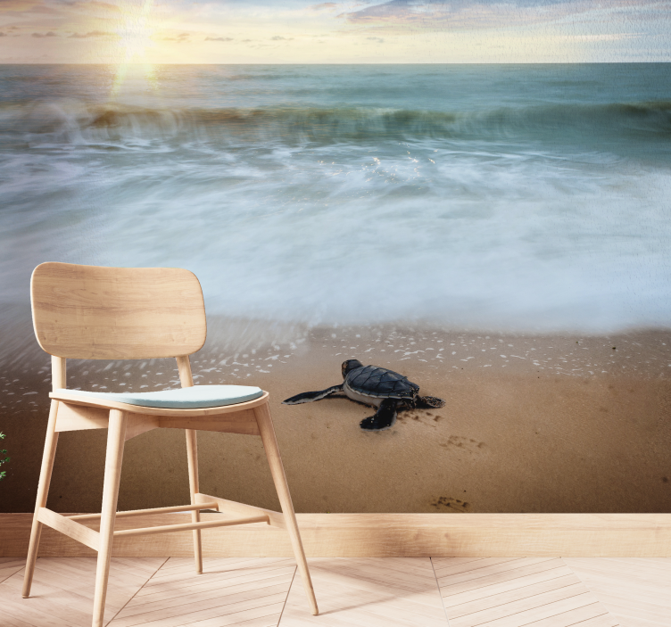 Emerging turtles sea mural - TenStickers