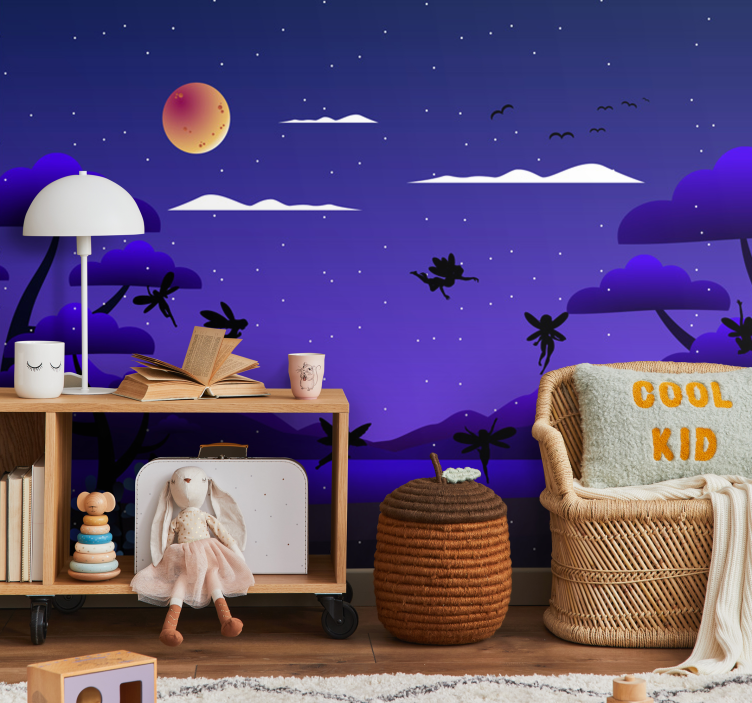Enchanted Night Sky children wall mural - TenStickers