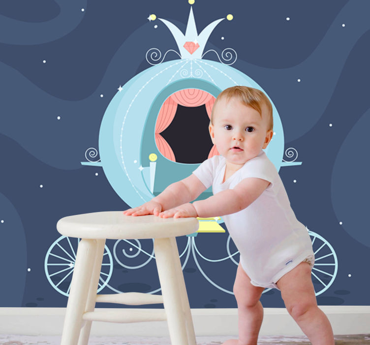 Fairy Tale Carriage children wall mural - TenStickers