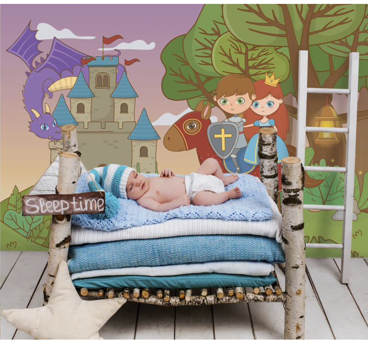 Saint George's tale children wall mural - TenStickers