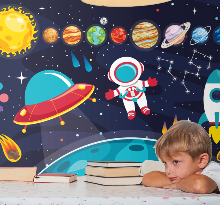 Fantasy wall mural cosmic quest design - TenStickers