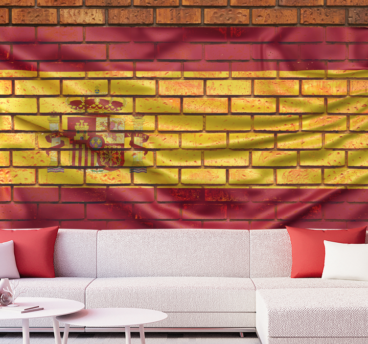 Flag on Bricks custom wall mural - TenStickers