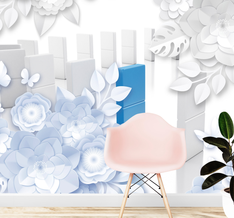Flower mural elegant blossom arrangement - TenStickers