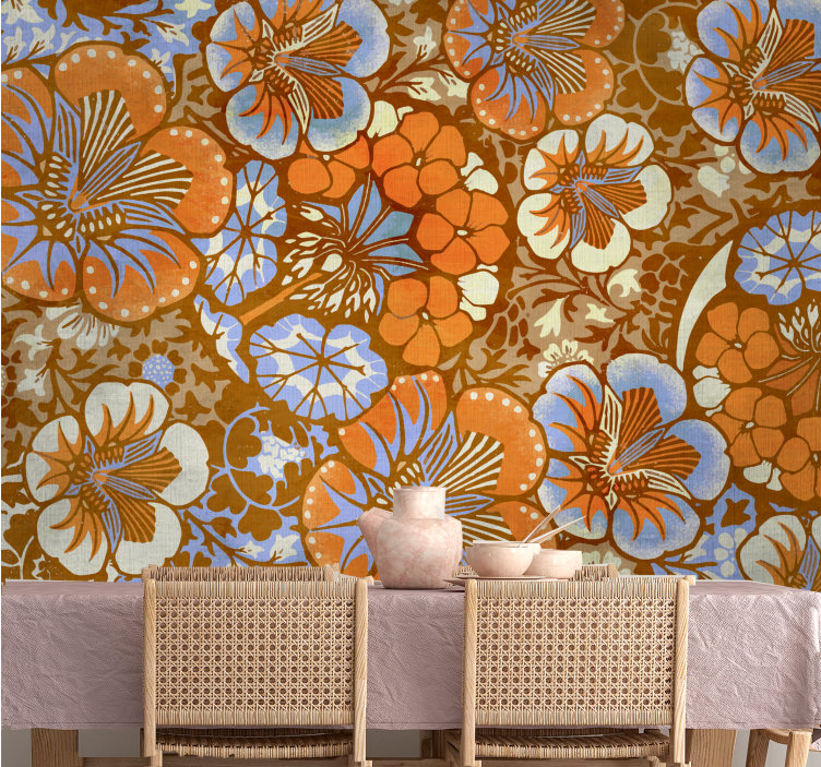 Flower mural floral patterns joy - TenStickers