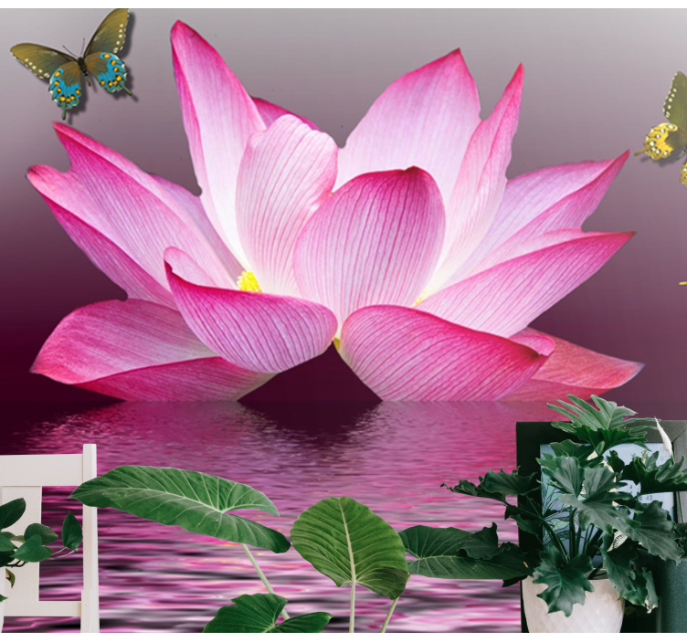 Flower mural lotus blossom serenity - TenStickers
