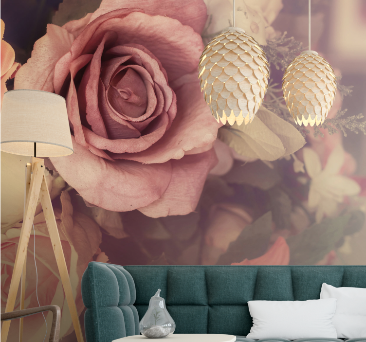 Flower mural rose flower arrangement - TenStickers