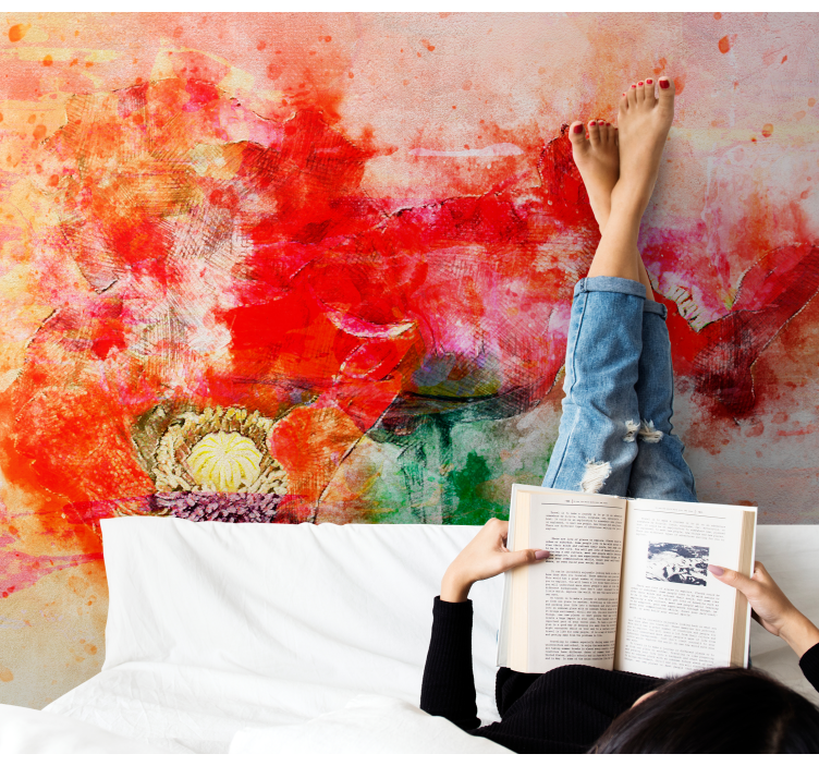 Flower mural vibrant floral display - TenStickers