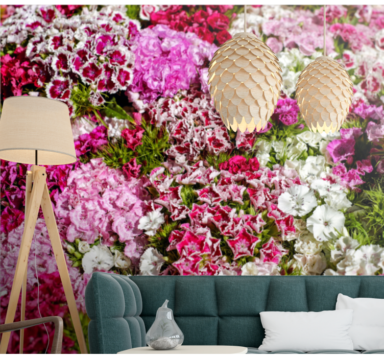 Flower mural vibrant floral garden - TenStickers