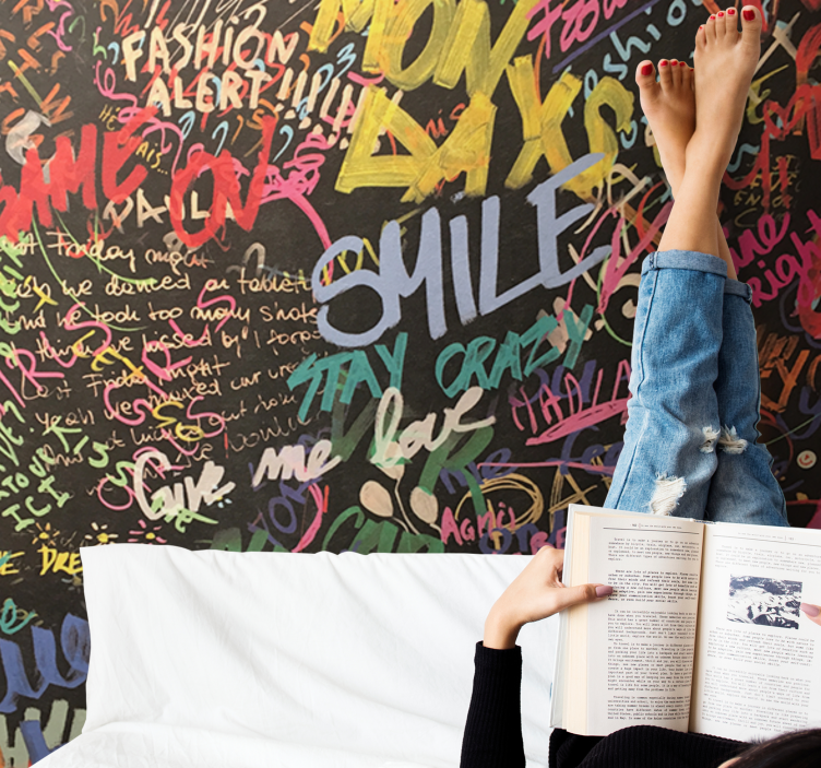 Graffiti wall mural colorful graffiti expressions - TenStickers