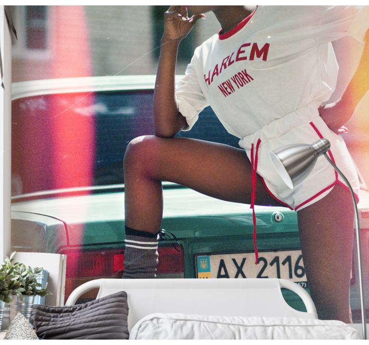 Harlem Style Pose people painting mural - TenStickers