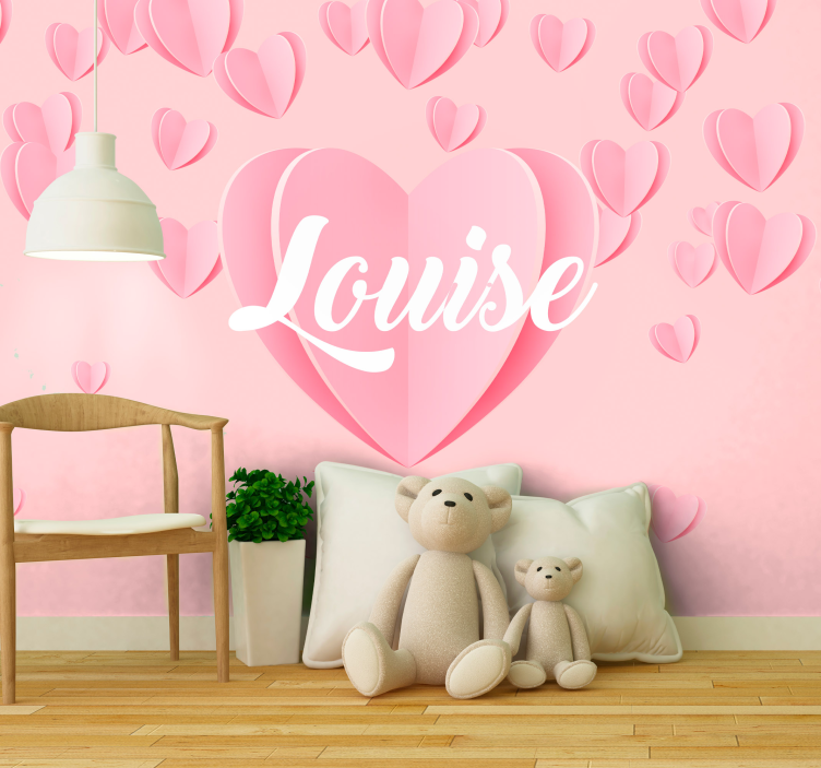 Heartfelt Paper Design love wall mural - TenStickers