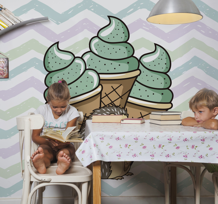 Ice Cream Delight fantasy wall mural - TenStickers