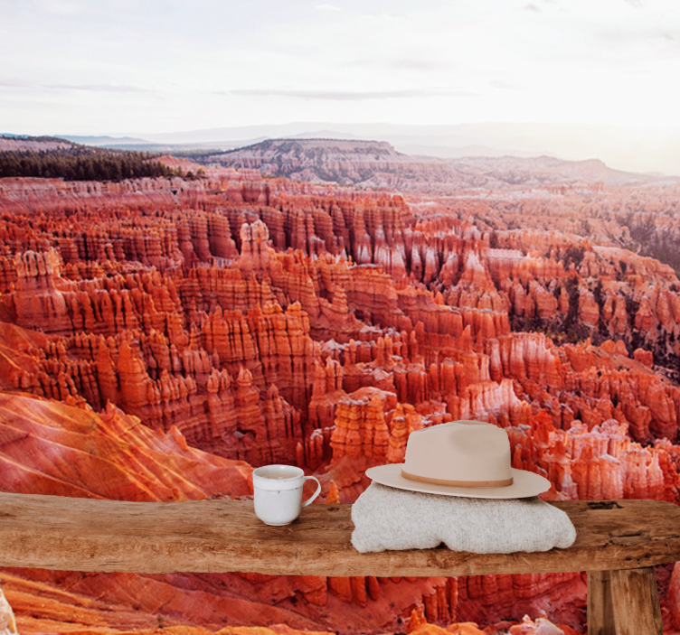 Landscape mural wallpaper bryce canyon view - TenStickers