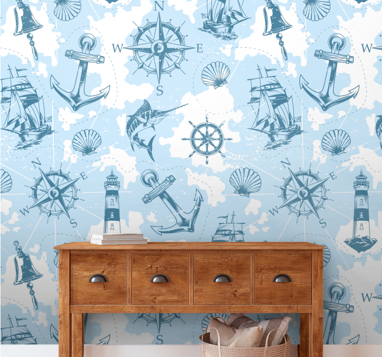 Landscape mural wallpaper marine adventure theme - TenStickers