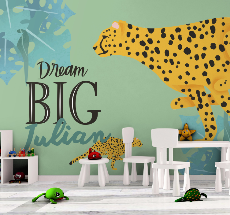 Leopard Dreams animal wall mural - TenStickers