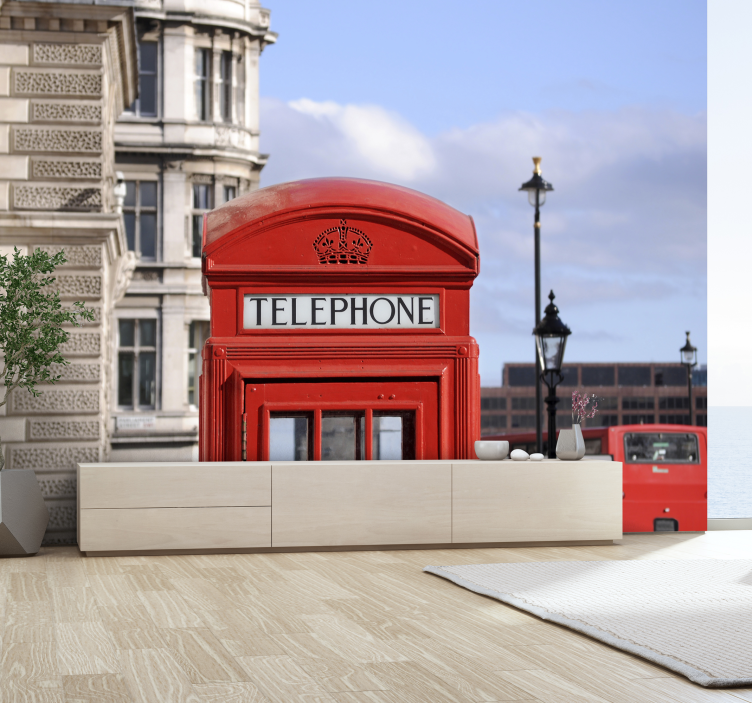 London Telephone Booth london wall mural - TenStickers