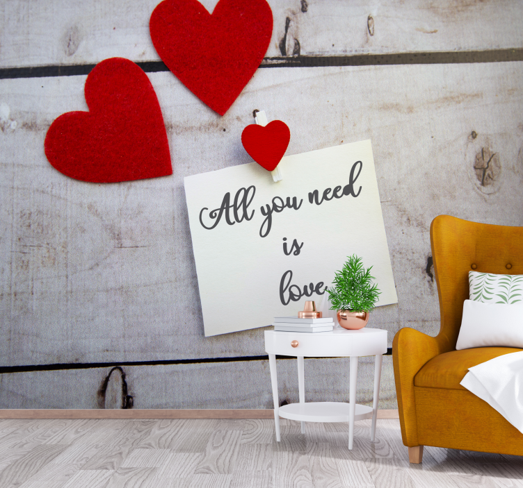 Love Heart custom wall mural - TenStickers