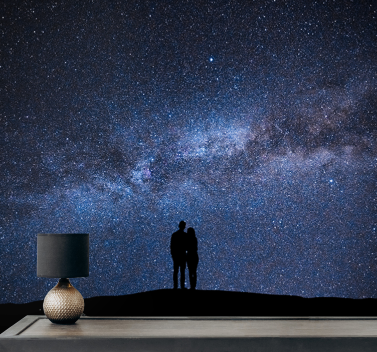 Love under the stars living room wall mural - TenStickers
