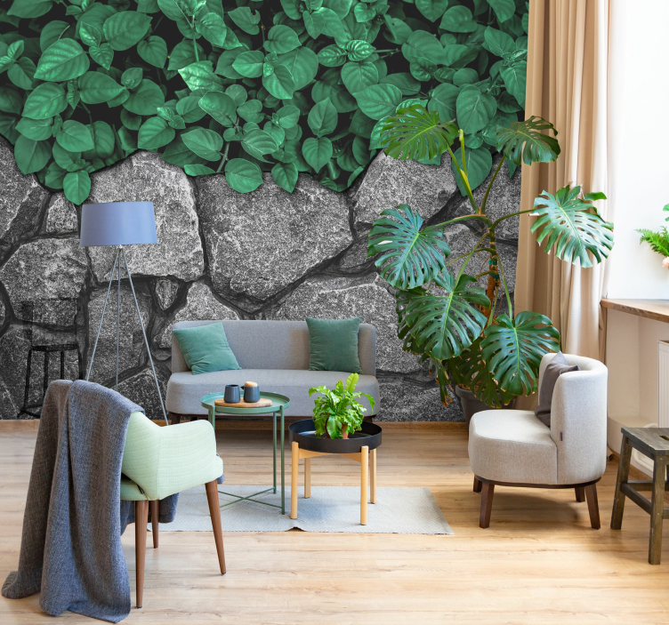 Lush Greenery Contrast nature wall mural - TenStickers