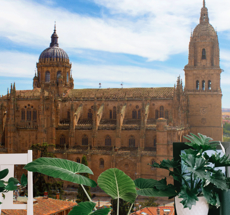 Madrid wall mural historic cathedral view - TenStickers