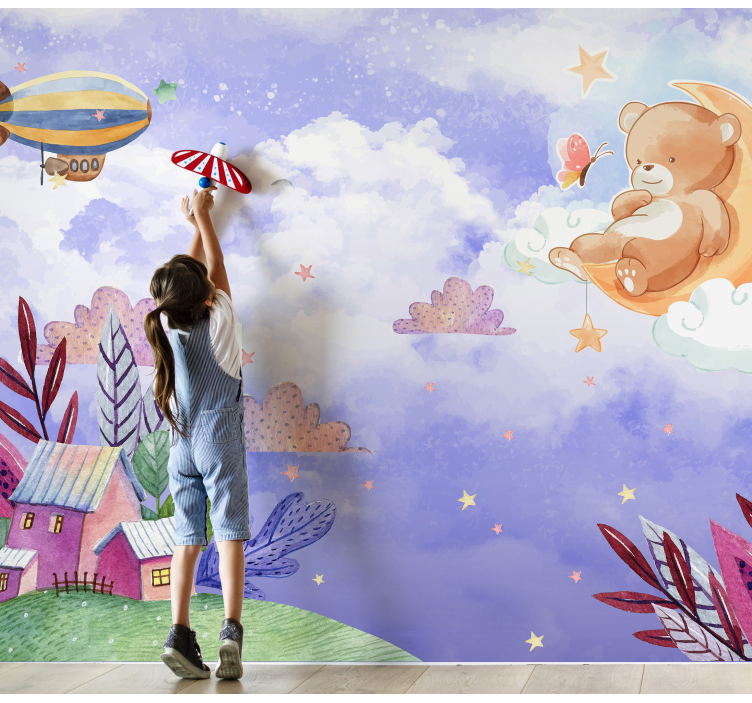 Magical land and air fantasy wall mural - TenStickers