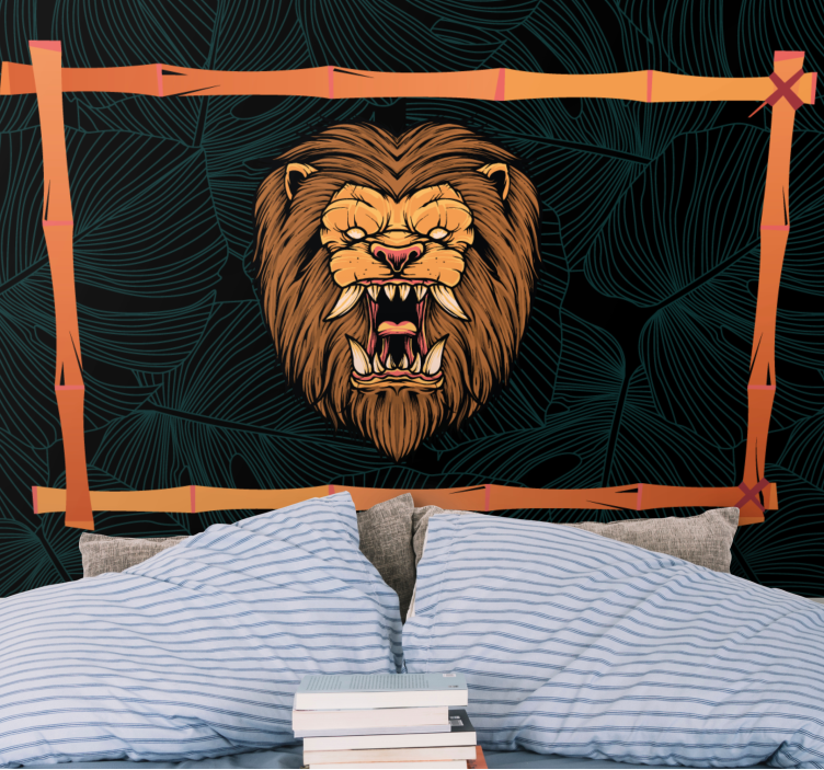 Majestic Artwork lion mural - TenStickers