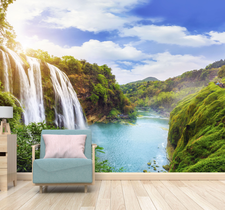 Majestic Scene waterfall mural - TenStickers