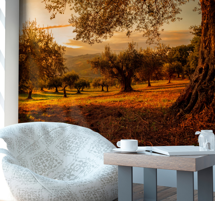 Mediterranean Grove landscape mural wallpaper - TenStickers