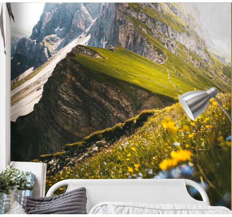 Mountainous terrain landscape mural wallpaper - TenStickers