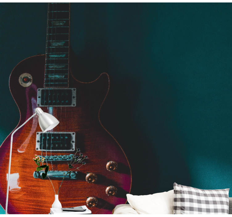 Music mural electric guitar design - TenStickers