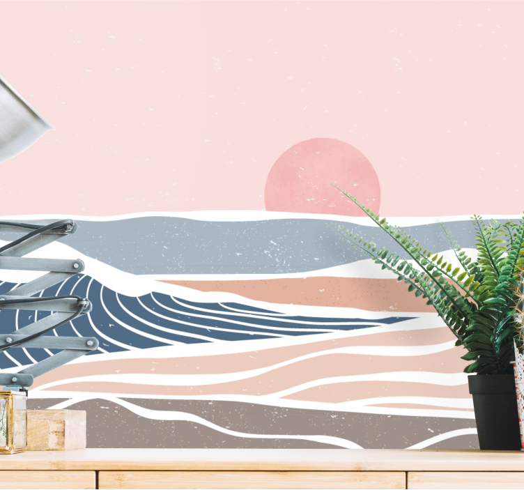 Nature wall mural calm ocean view - TenStickers